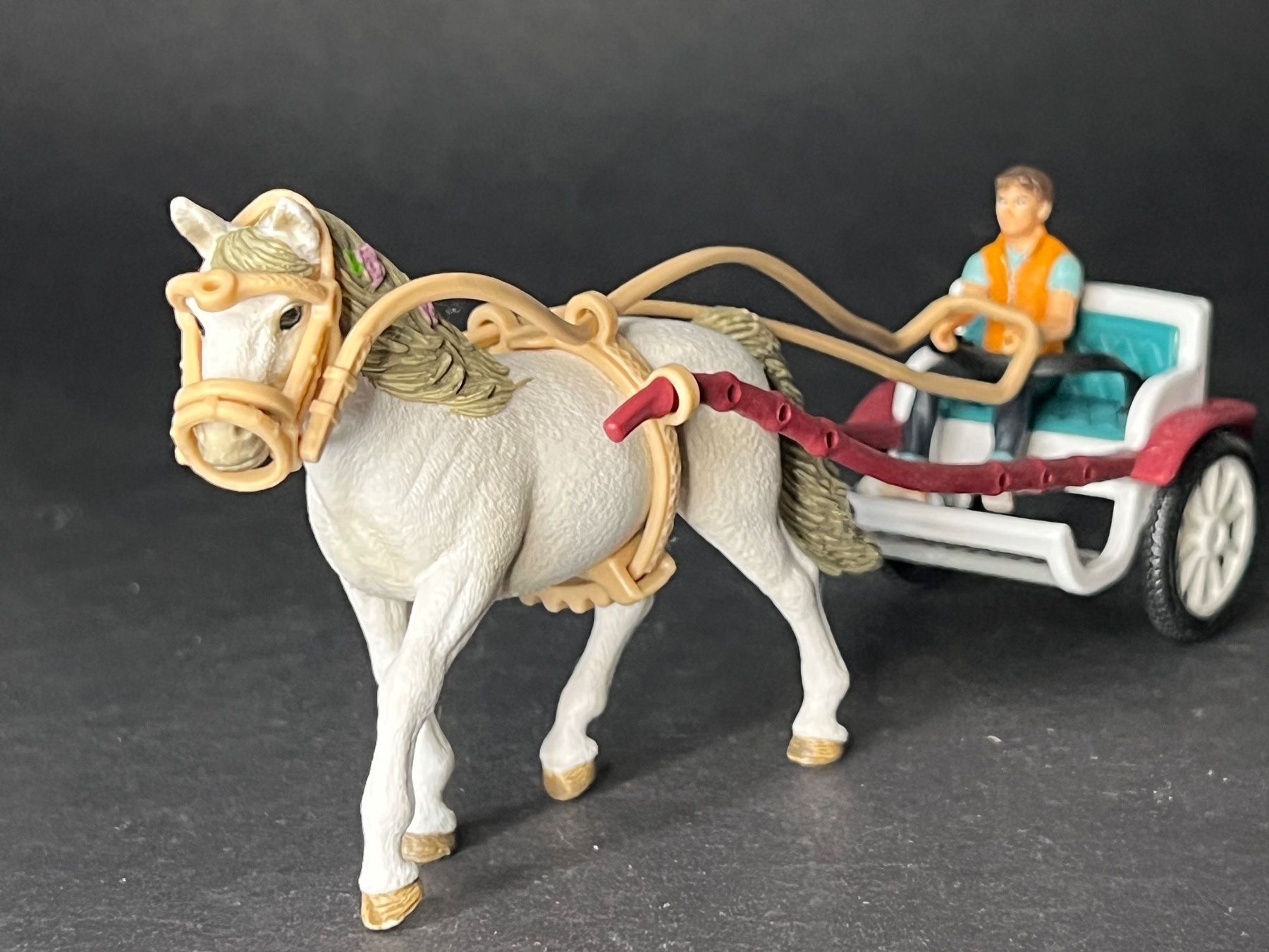 Schleich Statuette: Schleich Ponykutsche Kutsche Pony Sulky – Usato da Ennetbaden venduto da mapa05 2