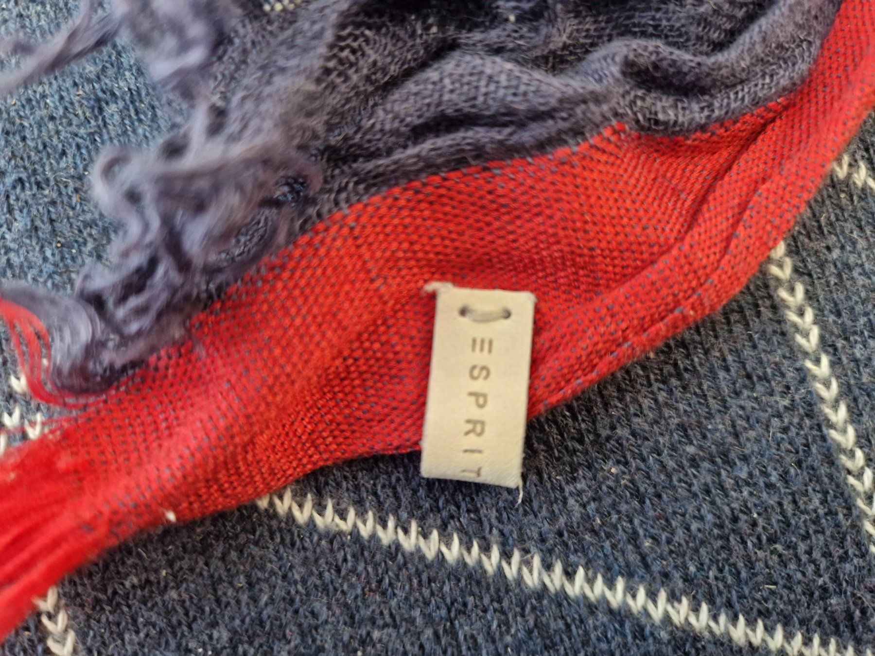 Esprit Foulard & Sciarpe: Esprit Schal blau-rot Leinen – Usato da MUEHLAU venduto da ibo_5c7d 2