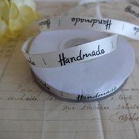 Satinband Handmade écru 22 Meter Roll ruban en satin