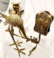 Jugendstil Kerzenhalter  um 1900, feuervergoldet