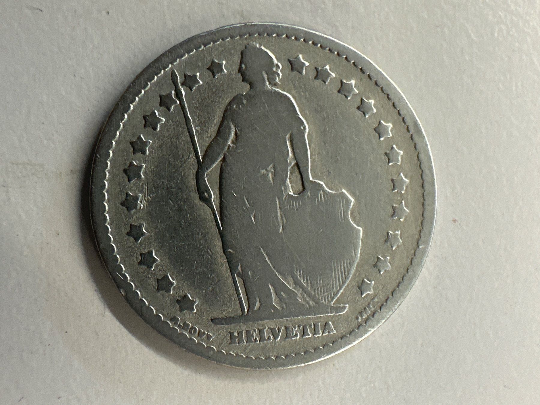 Tutti le monete: 1 Fr. Silber Schweiz 1876 s – Usato da Herisau venduto da herau 1