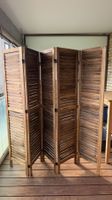 Raumteiler Paravent aus Holz dunkelbraun gebraucht