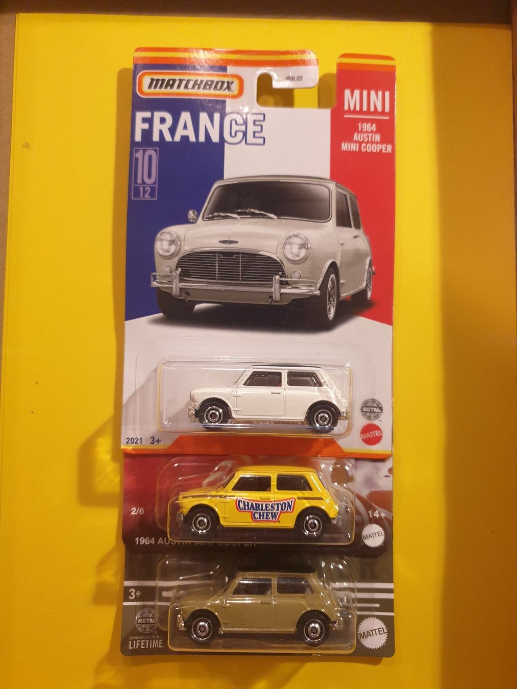 Matchbox Modellini d'auto: 3 x Matchbox 1964 AUSTIN MINI COOPER – Nuovo e nell'imballaggio originale da Oftringen venduto da Rotor