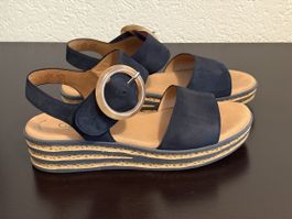 Gabor Sandalette 40 (6.5) Damen Leder blau