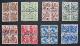 Landschaftsbilder Viererblocks gestempelt