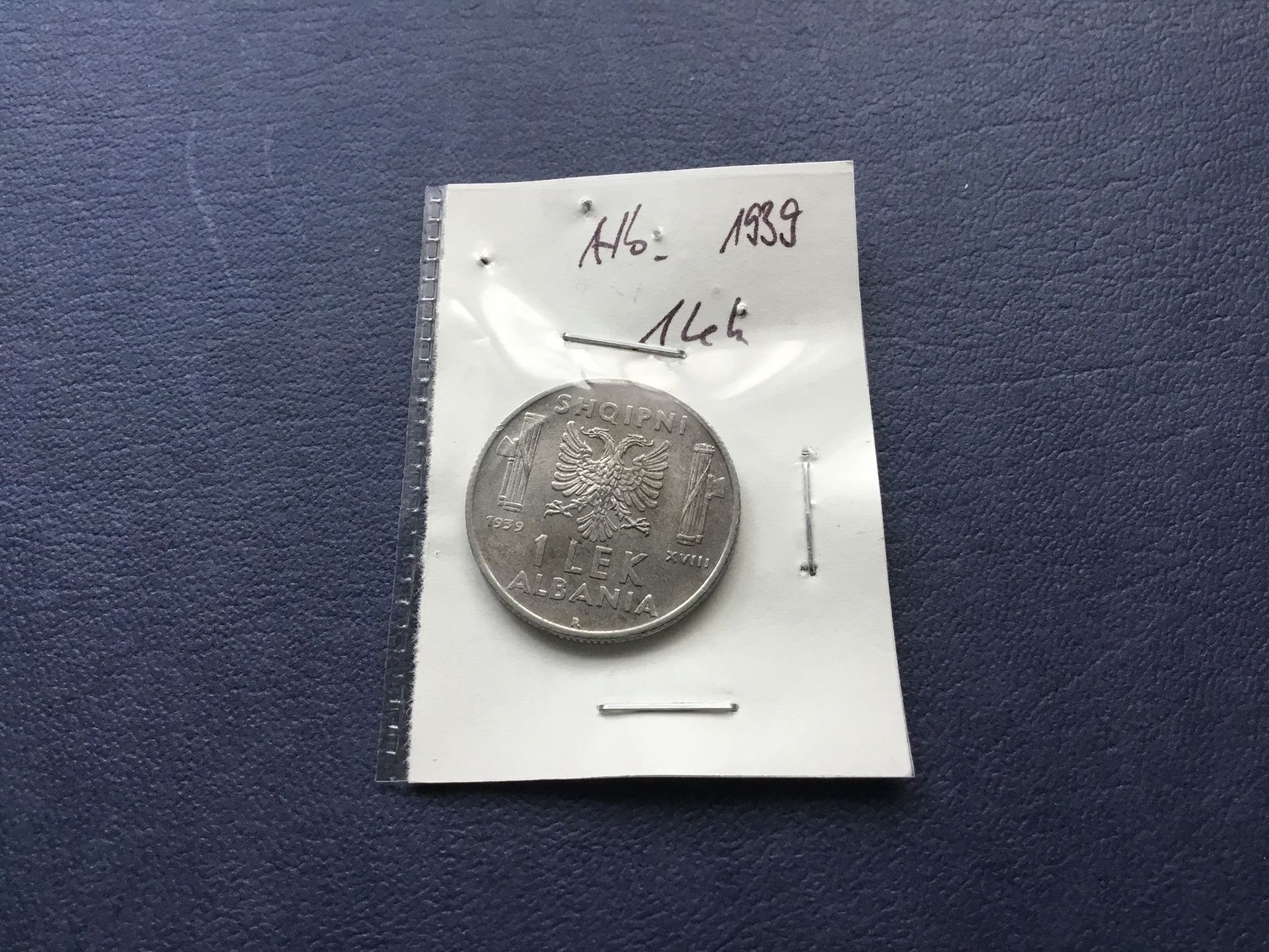 Tutti le monete: 1 LEK Albania 1939 XVIII – Usato da St. Margrethen SG venduto da alfapeugeot10 3