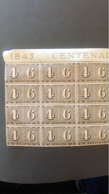 Tutti i francobolli: Bloc de timbres "Helvetia" 1943 – Nuovo (secondo la descrizione) da payerne venduto da jag67