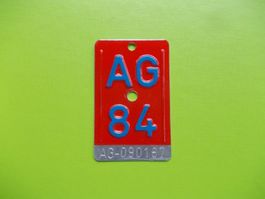 Velonummer / Fahrradnummer AG 84