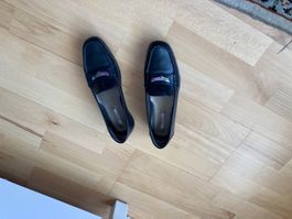 mocassins cuir noir Geox