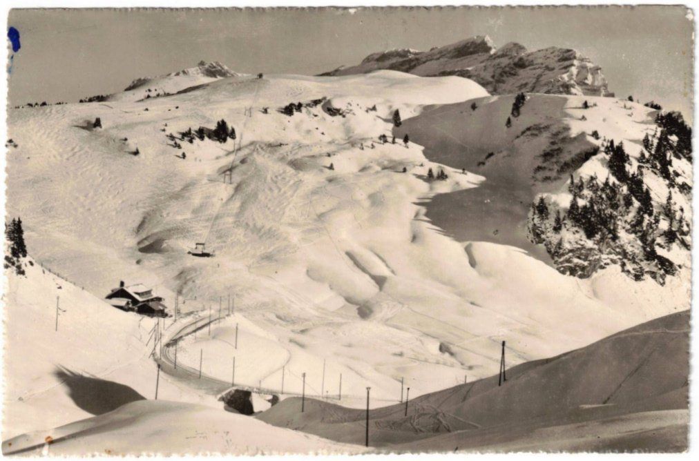 Cartoline postali: Villars - Col de Bretaye mit Skilift – Usato da Binningen venduto da Mountainrider
