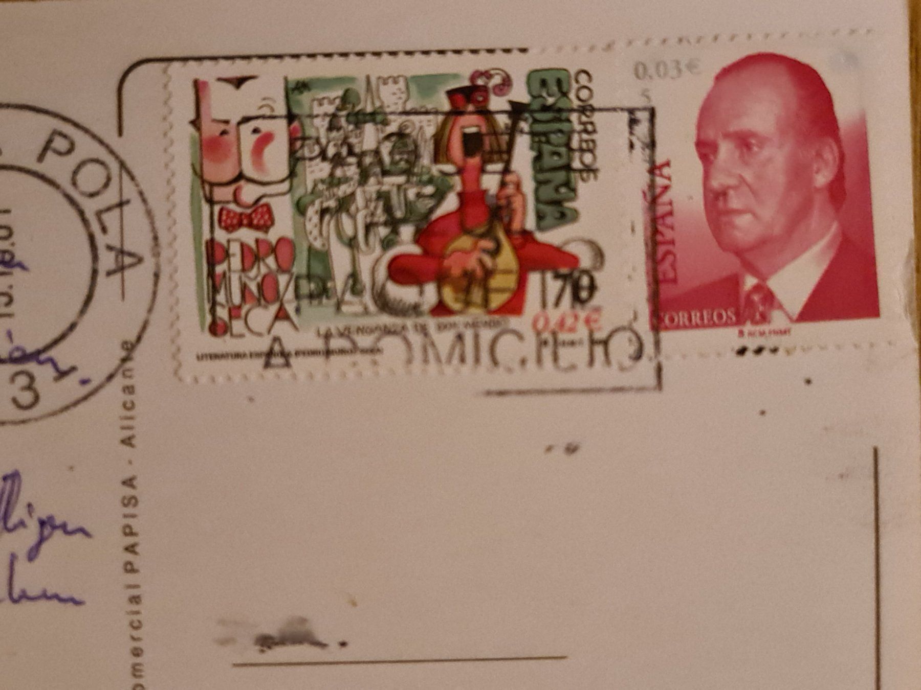 Ansichtskarten: Ansichtskarte Alicante Spanien 2001 – Gebraucht aus Dintikon von Vexi 1