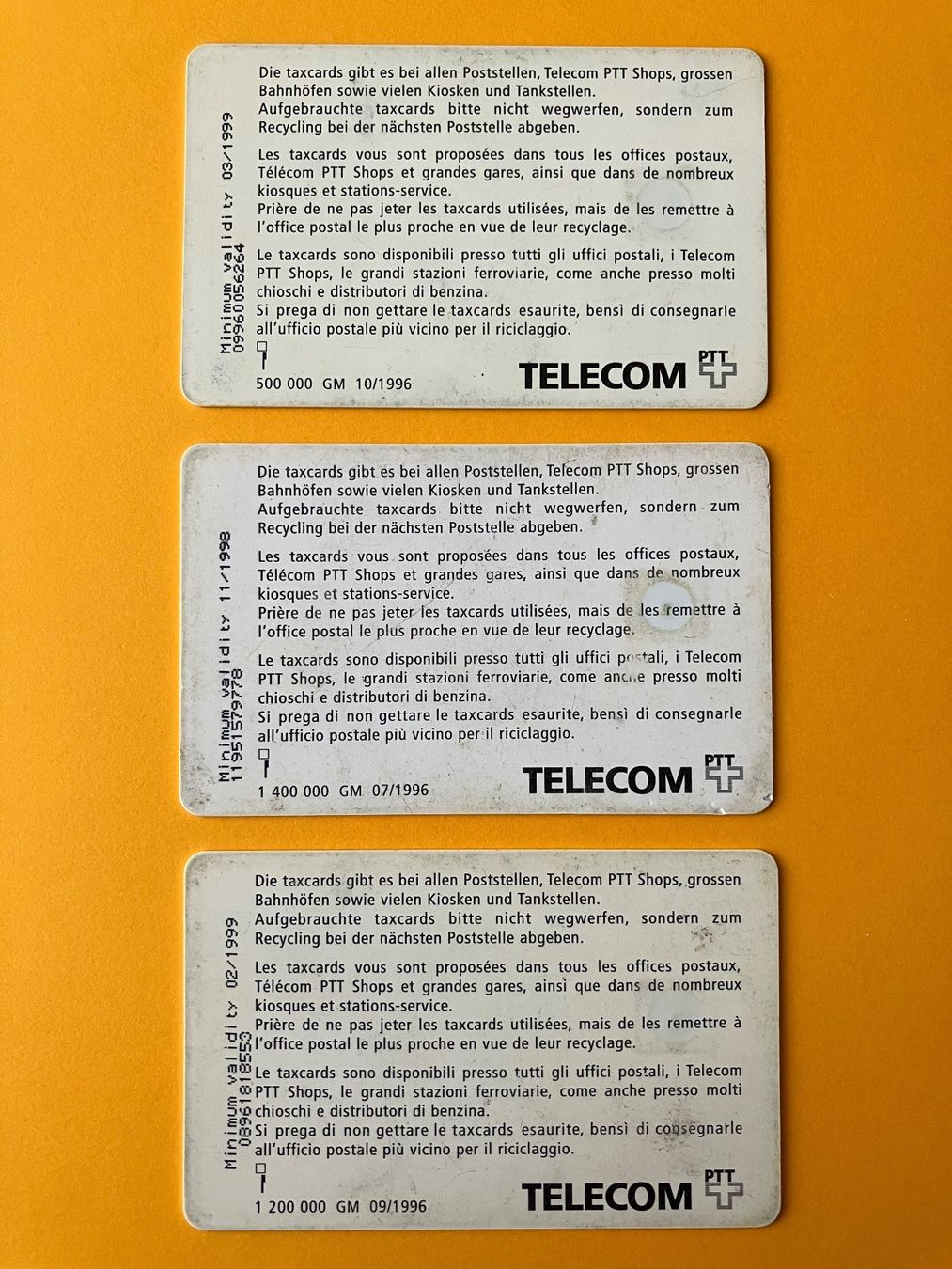 Schede telefoniche: 3x Taxcard – Usato da Aarau venduto da luck123 1