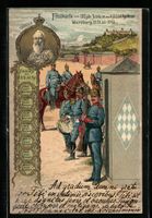 Litho Ganzsache Bayern PP15C54 /01: Wür