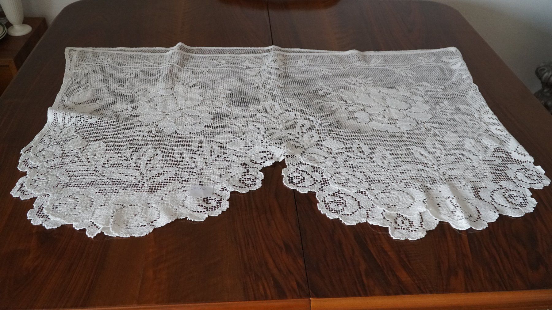 Tende: Vorhang 216x68cm Filet Handarbeit – Usato da Bern venduto da Antikbatik 3