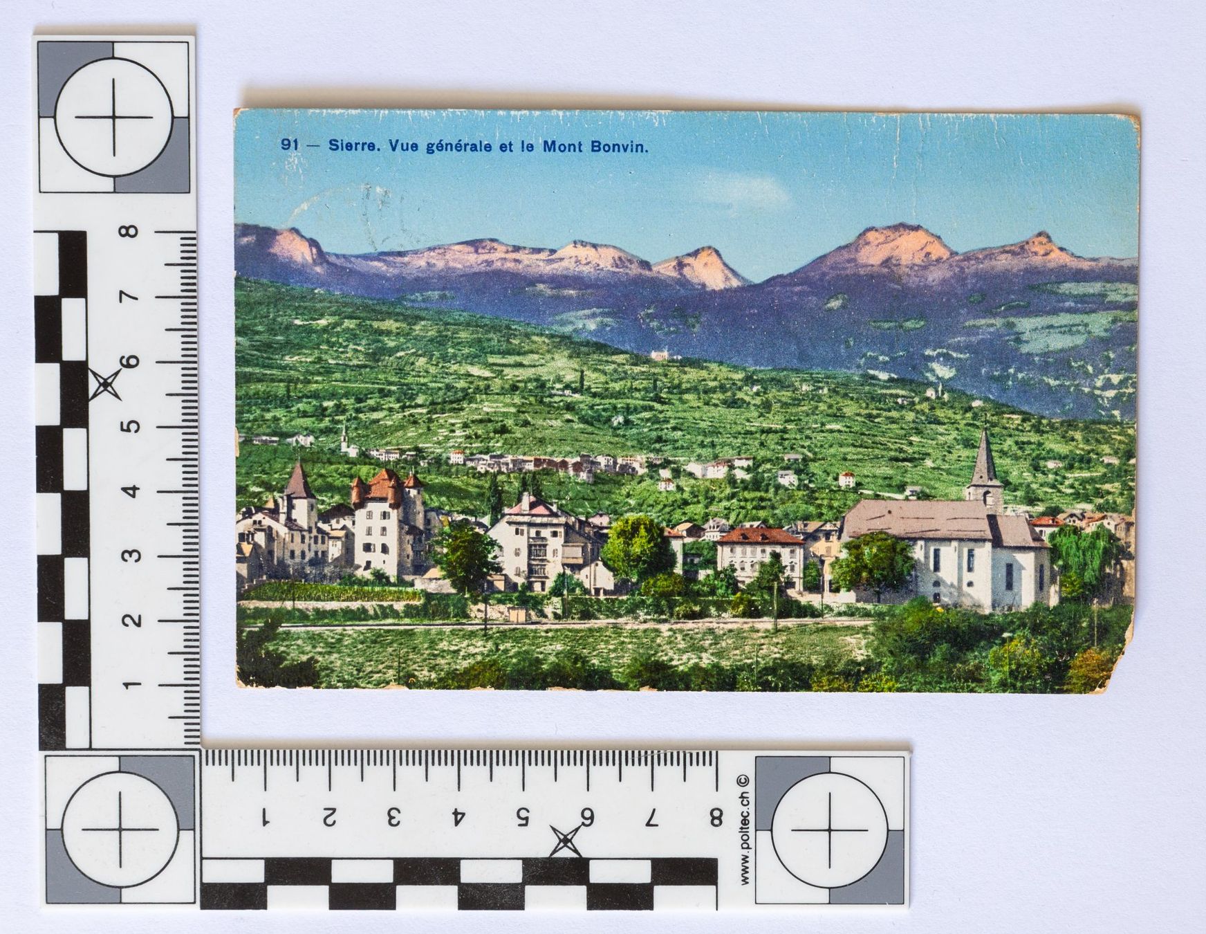 Cartoline postali: Sierre Vue générale et le Mont Bonvin – Usato da Riehen venduto da Tignanello1