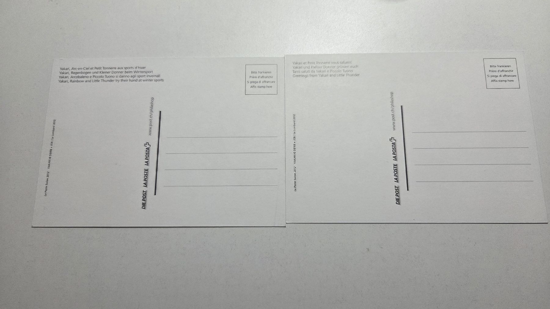 Alle Briefmarken: 2012 Maximumkarten Yakari – Gebraucht aus Arni AG von Moth68 1