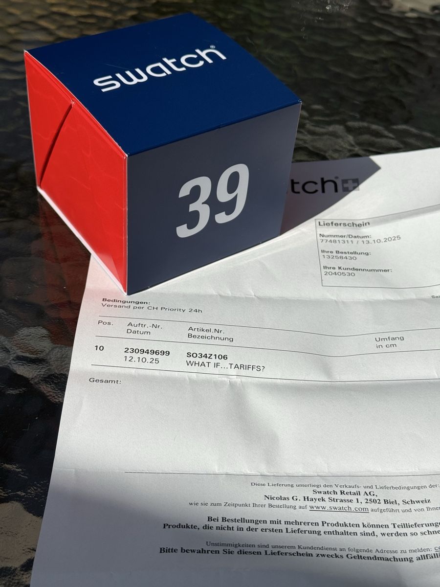 Swatch Orologi: Swatch WHAT IF...TARIFFS? Limited w – Nuovo e nell'imballaggio originale da Neuhausen venduto da Benhusi 2