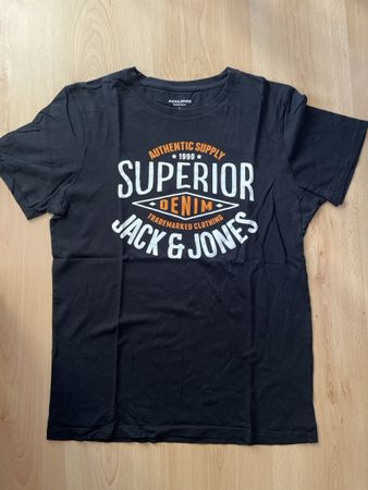 T-Shirt Jack & Jones schwarz mit Aufdruck Grösse L gebraucht
