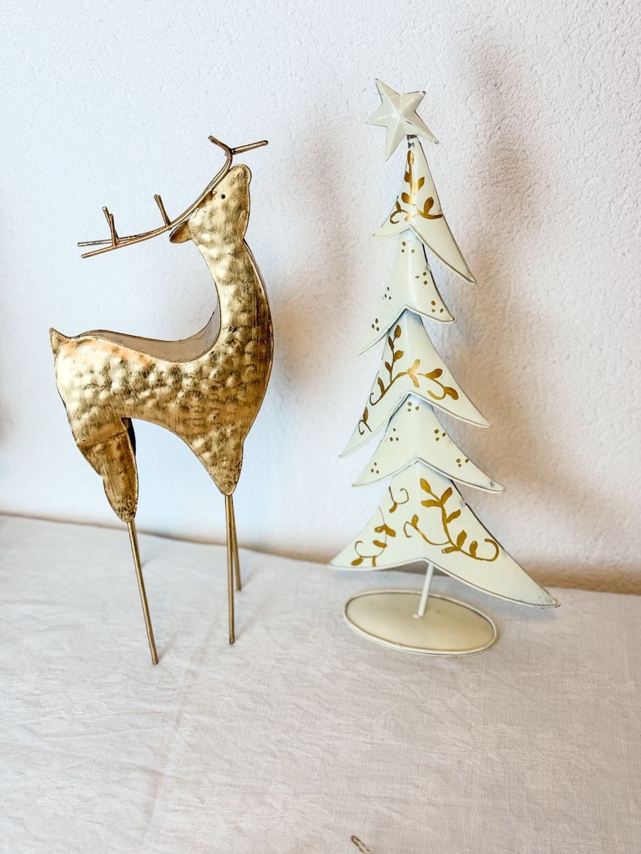 Alle Dekorationen: Metall-Weihnachtsdeko: Tannenbaum, Elch & Engel – Gebraucht aus Galmiz von Wichtel25 3
