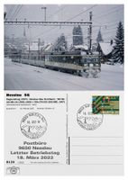 Nesslau Toggenburg Letzttag Post Bahn SOB ABt 141 BDe 576053