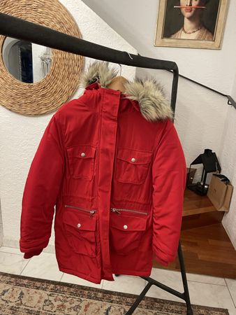 Winterjacke H&M Divided rot mit Kapuze Grösse S gebraucht