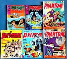 Horror / Phantom / Primo - 6 Comic-Hefte (s. Bild)