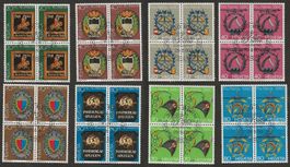 Schweiz Viererblock Serie Pro Patria 1980 1981 gestempelt