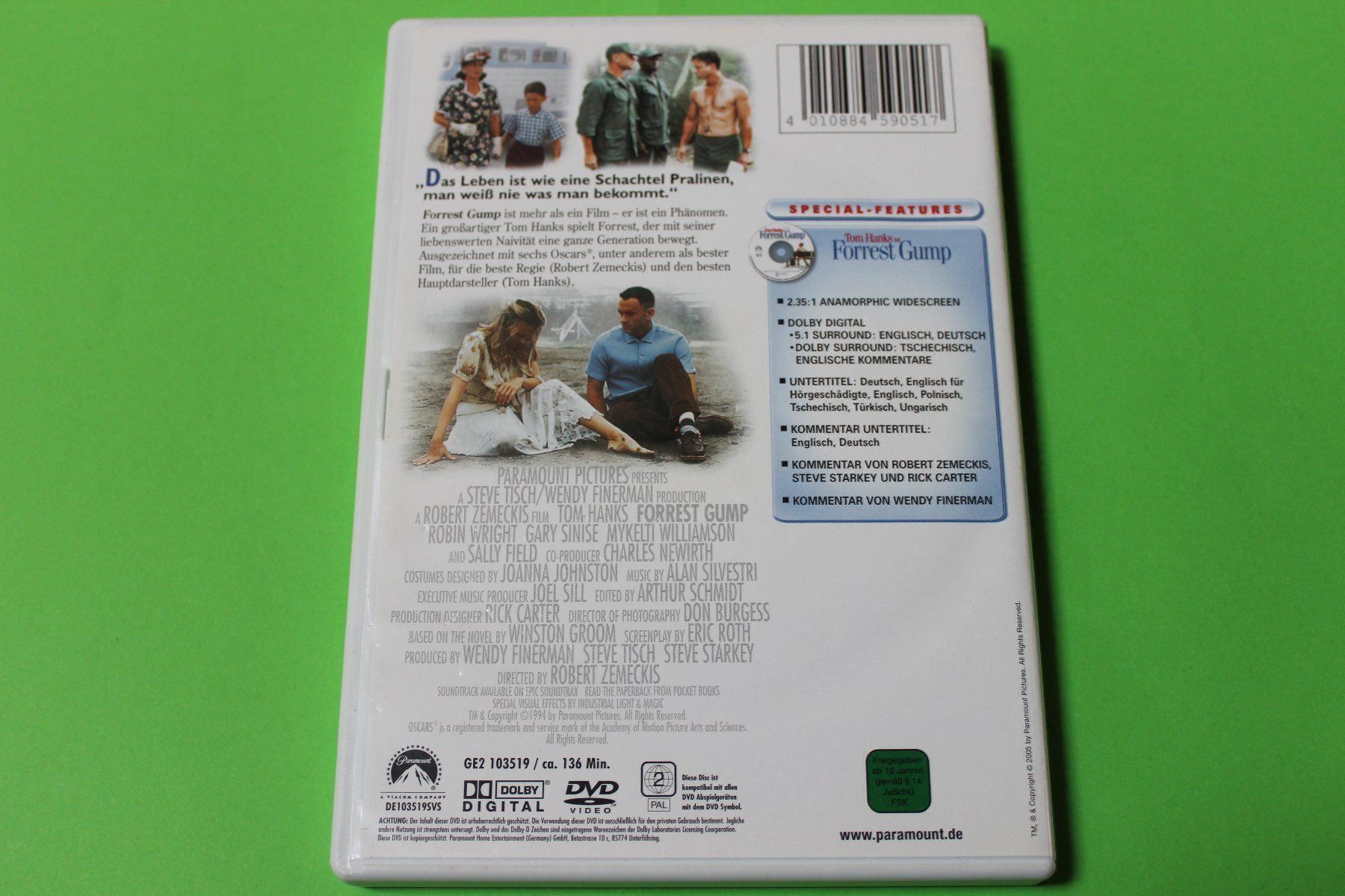Tutti i DVDs: FORREST GUMP KULT-DVD 1994 mit Tom Hanks – Usato da Tübach venduto da JamesStone 2