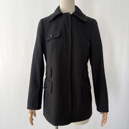 AKRIS Black Wool Coat/Jacket