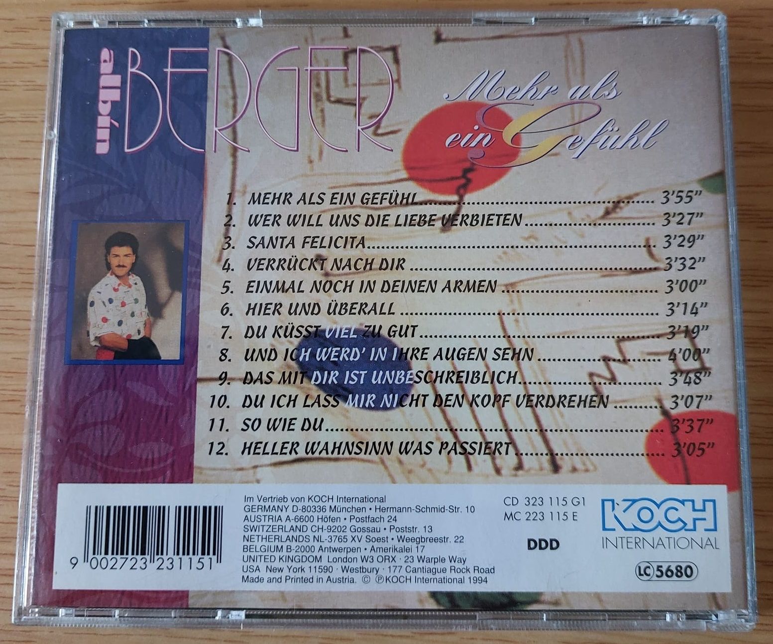 CD: CD - Albin Berger - Mehr als ein Gefühl – Usato da Urtenen-Schönbühl venduto da Kahru 1