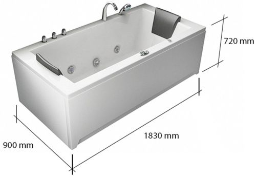 Vasche da bagno: Whirlpool Indoor Spa Badewanne VILLA EUG – Nuovo e nell'imballaggio originale da Herbertingen venduto da jet-line-e-trade 6