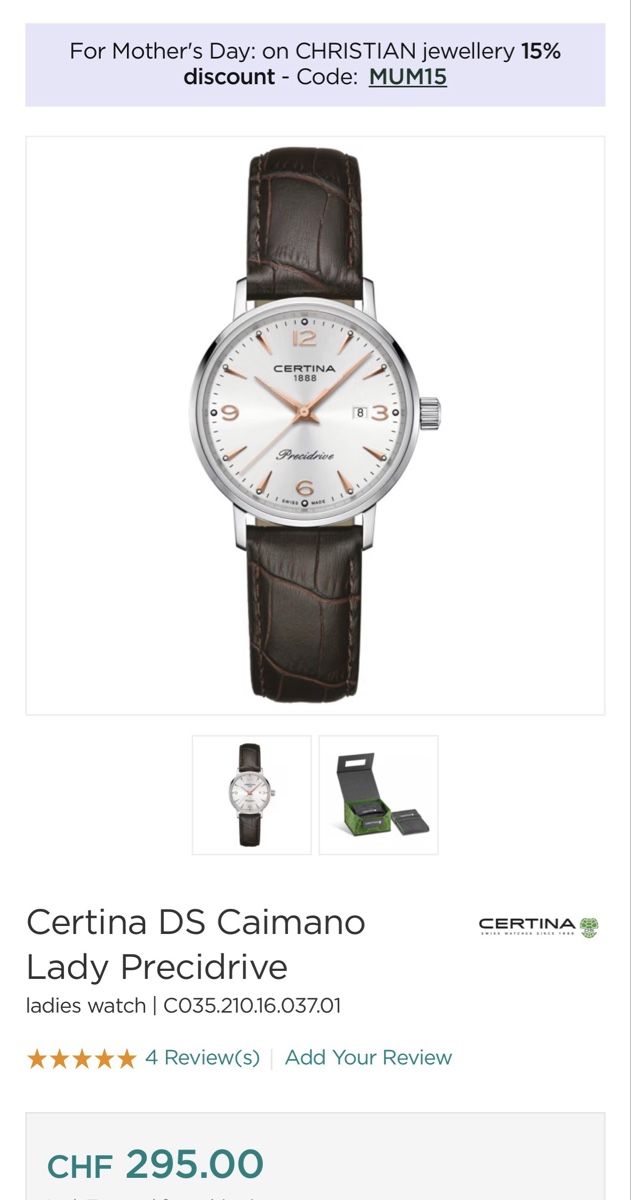 Certina Orologi: Certina DS Caimano Lady Precidrive – Usato da Wetzikon ZH venduto da Armend-08 3