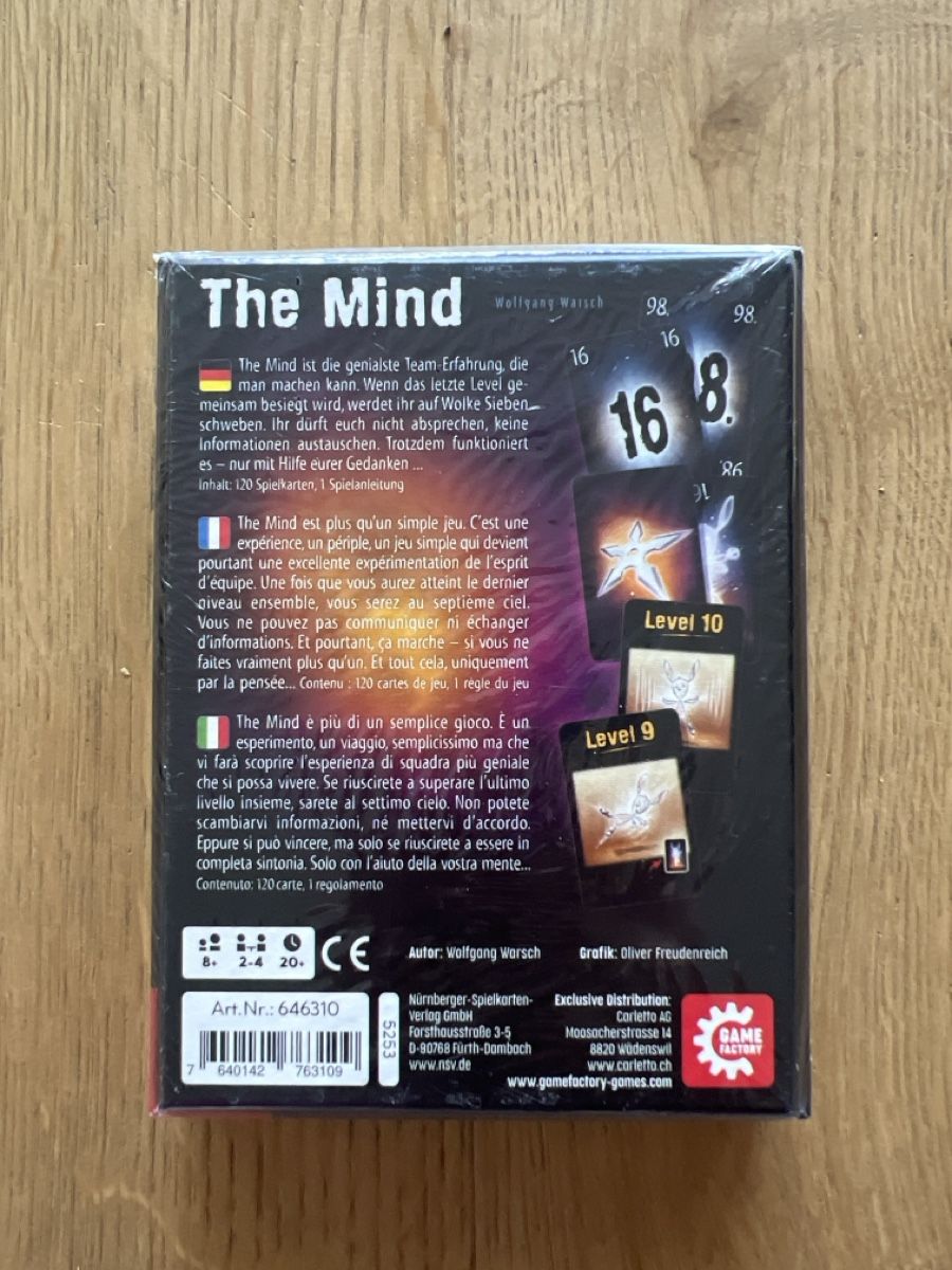 Giochi: Kartenspiel The Mind  – Nuovo e nell'imballaggio originale da Ebikon venduto da Angelheart1000 1