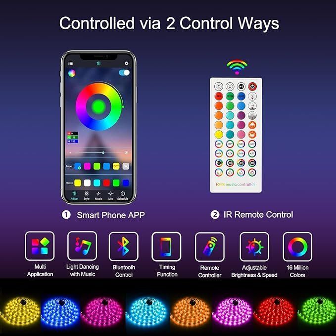 Lichterketten & Leisten: LED Strip 20m, Bluetooth RGB LED Streifen – Neu und originalverpackt aus Oberentfelden von abz_l7vm 5