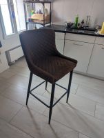Bar Chairs Set of 2 Brown Suede Good Condition