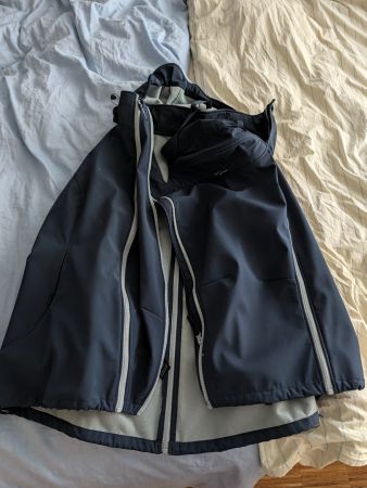 Tragejacke Mamalila Grösse XL, dunkelblau, softshell