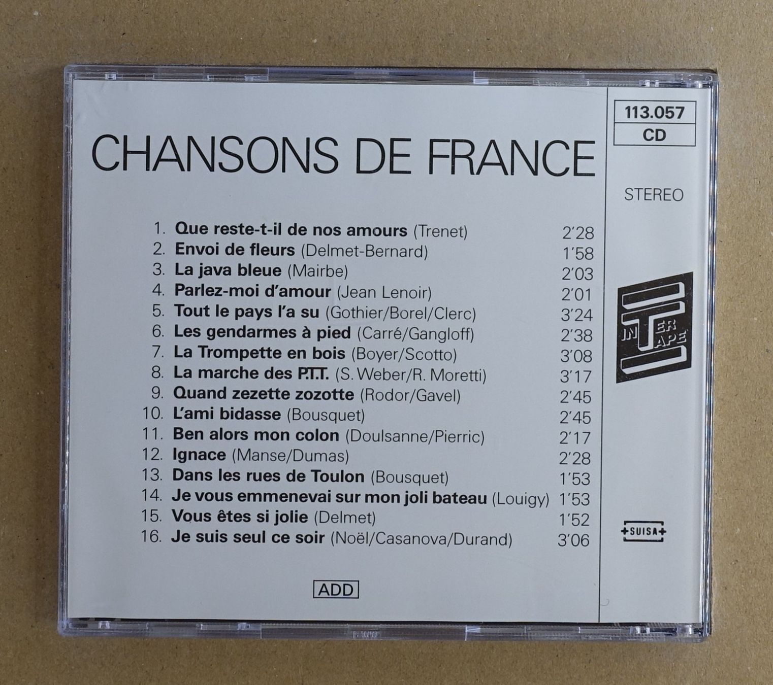 CD: Chansons De France - T3 – Usato da Sessa venduto da discoverymedia 1