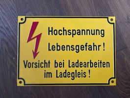 Hochspannungsschild Deutsche Bahn