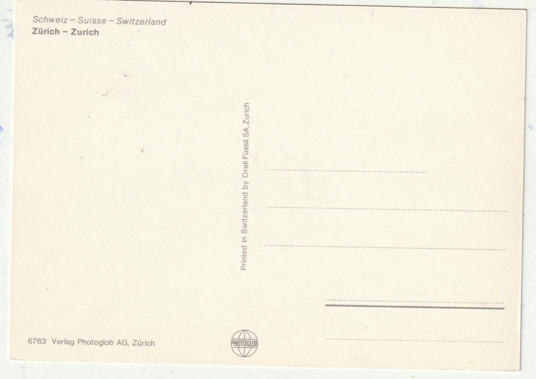 Cartoline postali: Zürich  – Usato da Lumbrein venduto da made02 1