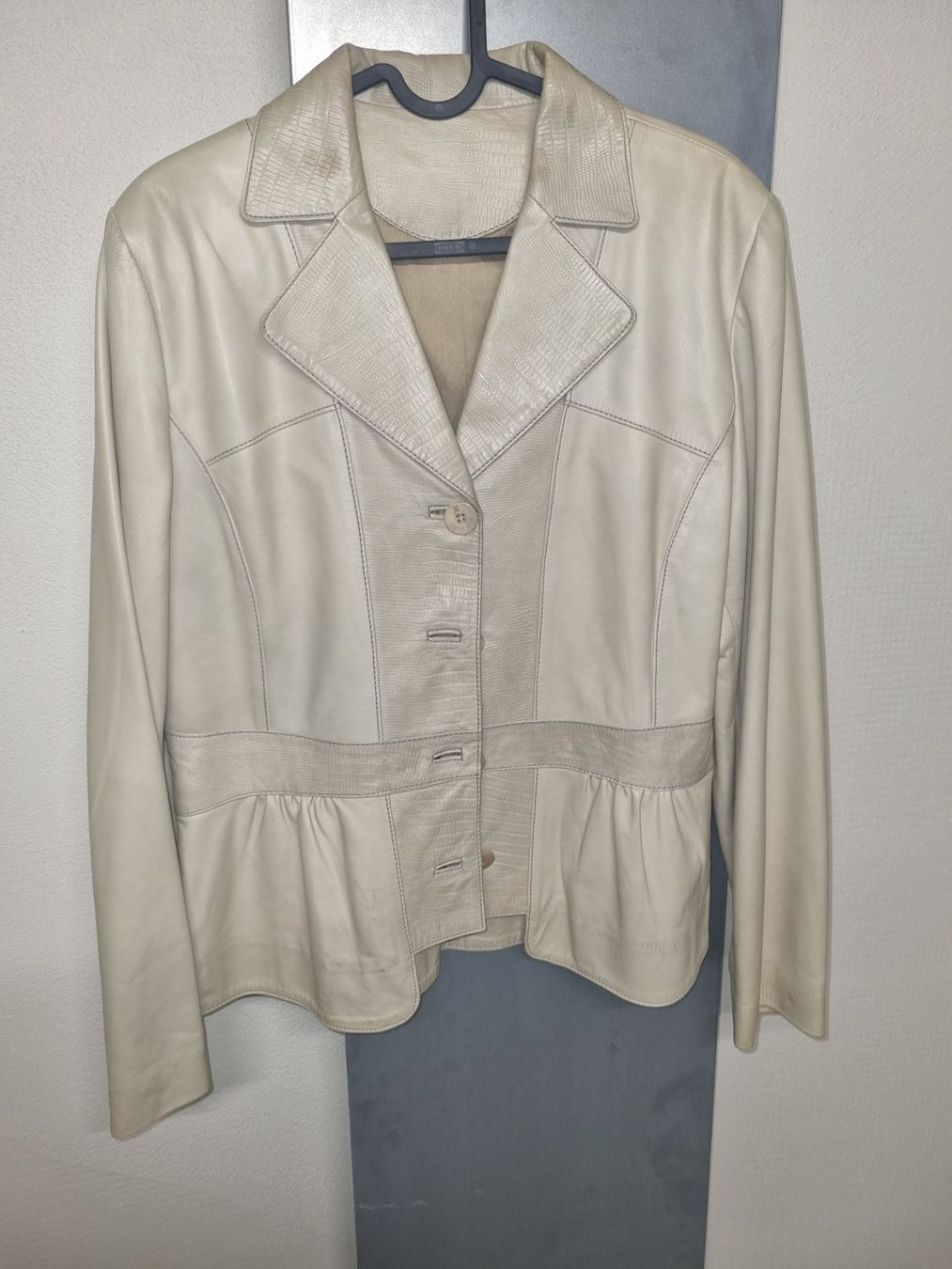 Giacche: Coole Lederjacke mit Krokostyle – Usato da Spiez venduto da ste_wvy9