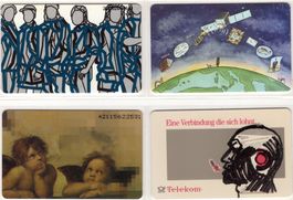 4 volle Deutsche Telefonkarten der A-Serie