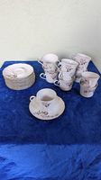 Langenthal Kaffeetassen 12er Set mit Untertellern Blumen
