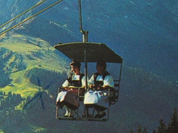 Cartoline postali: Sesselbahn Schwandfeldspitz  1974 – Usato da Grenchen venduto da Bluemchen1900