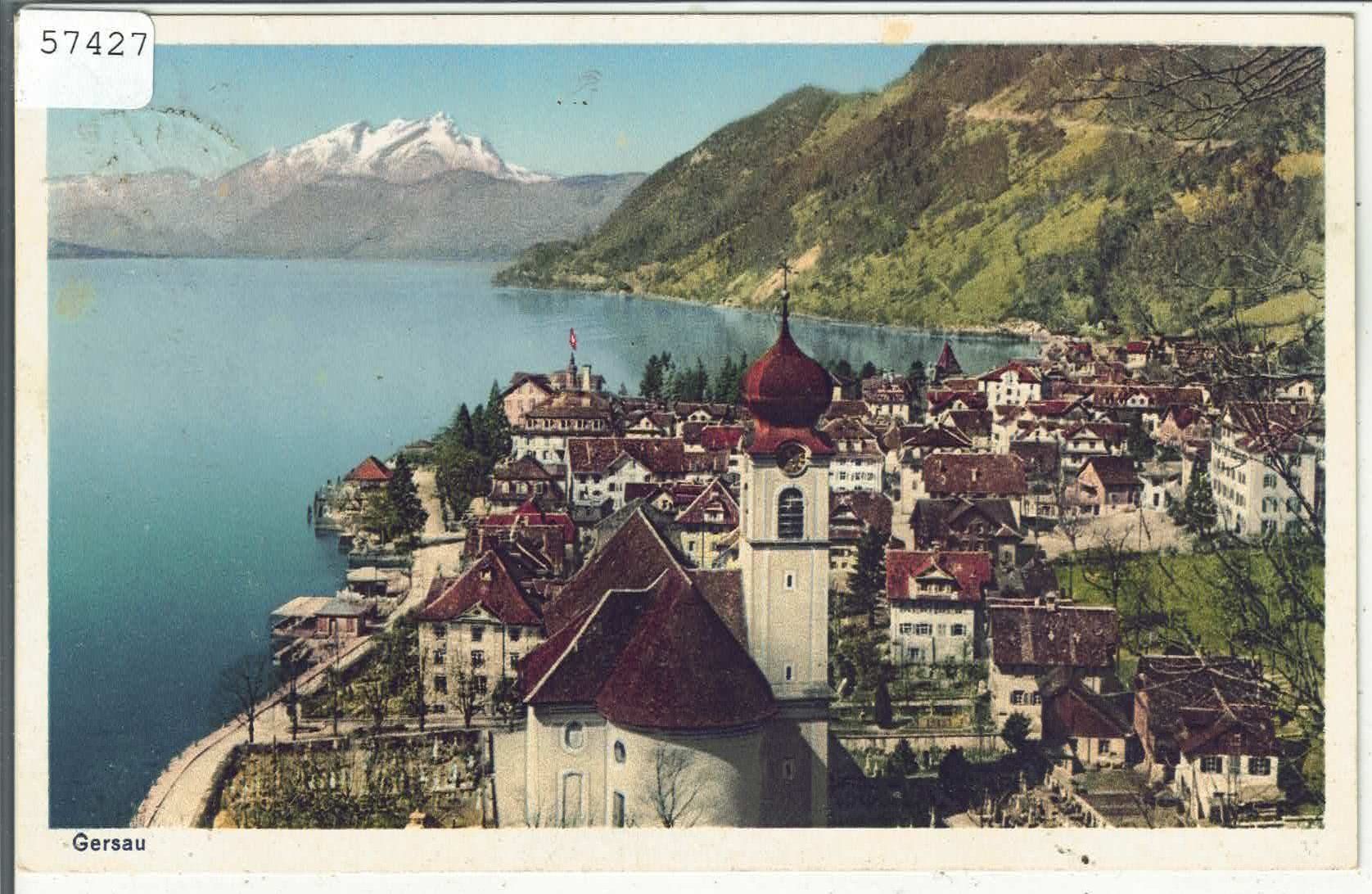 Cartoline postali: Gersau mit Kirche - Litho – Usato da Ettingen venduto da Kartenplanet