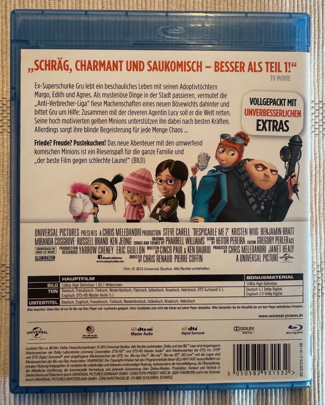 Tutti i DVDs: Ich - Einfach unverbesserlich 2 - Blu-ray – Usato da Arbon venduto da drs64 1