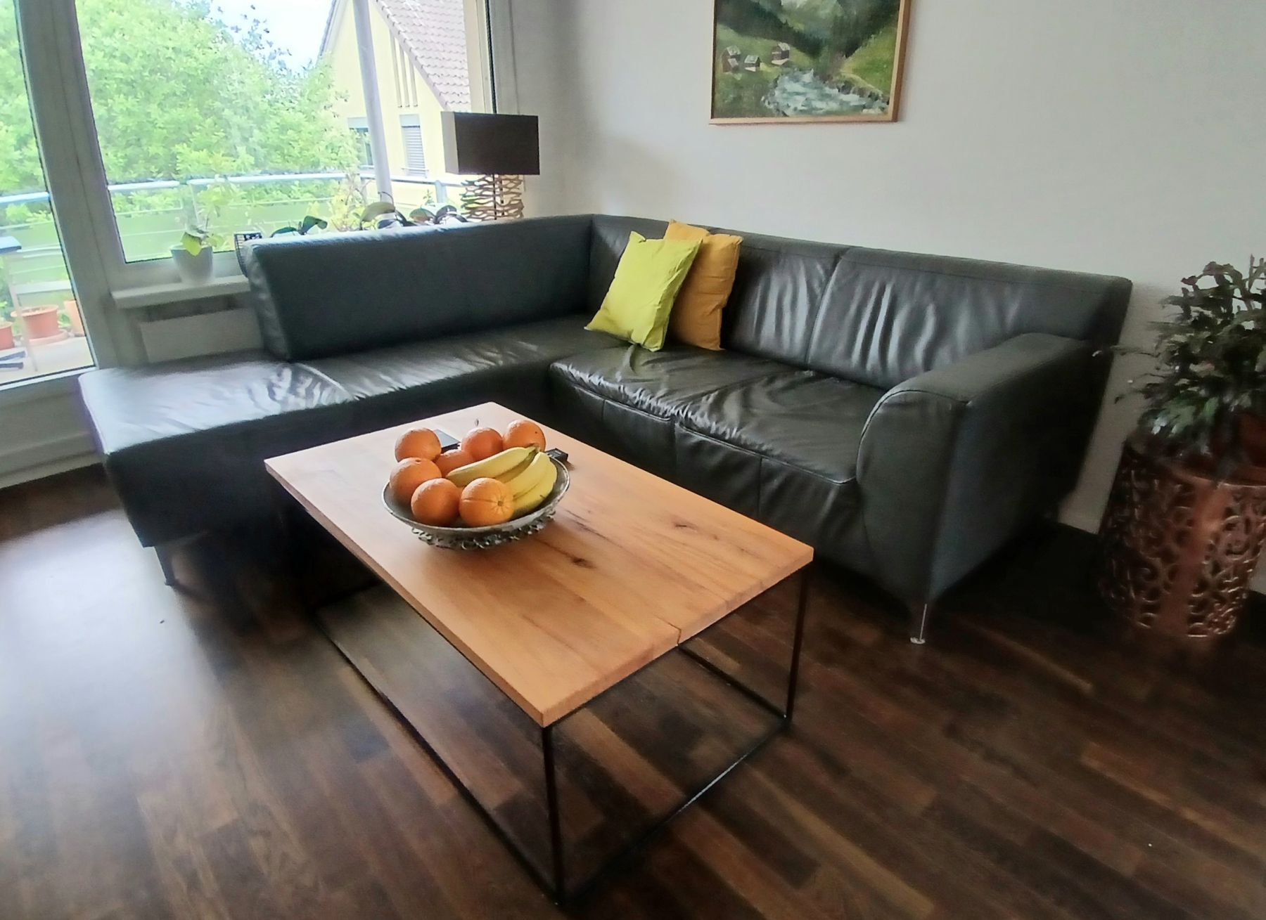 Divani: Elegant Grey Leather Corner Sofa - Spacious and Comfy! – Usato da Dübendorf venduto da rol_fm6d 3