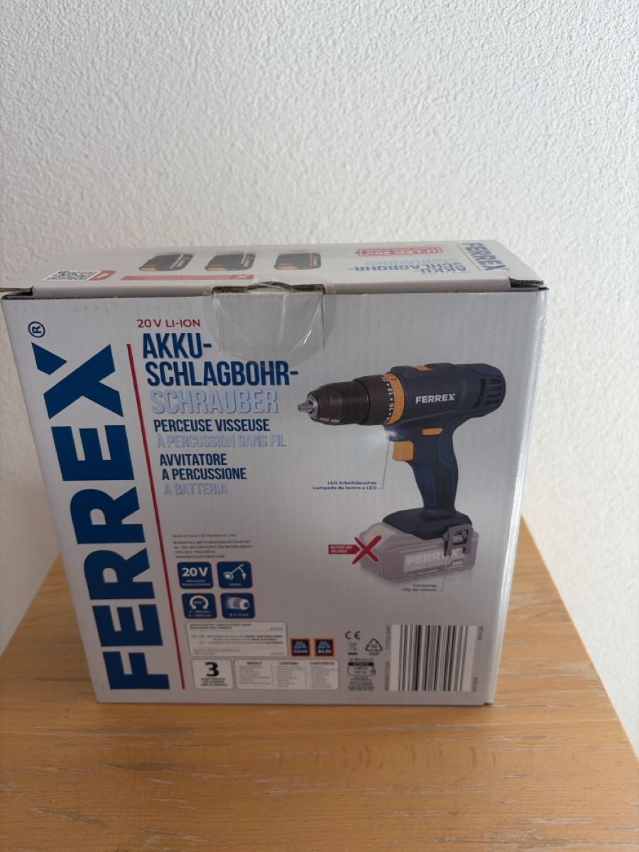 Ferrex Bohrmaschinen: Ferrex Akkuschlagbohrschrauber – Neu und originalverpackt aus Quarten von Indy82 1