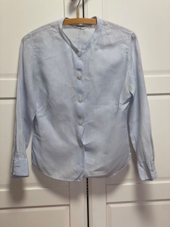 Lorenzini Leinen Bluse/Jacke II hellblau
