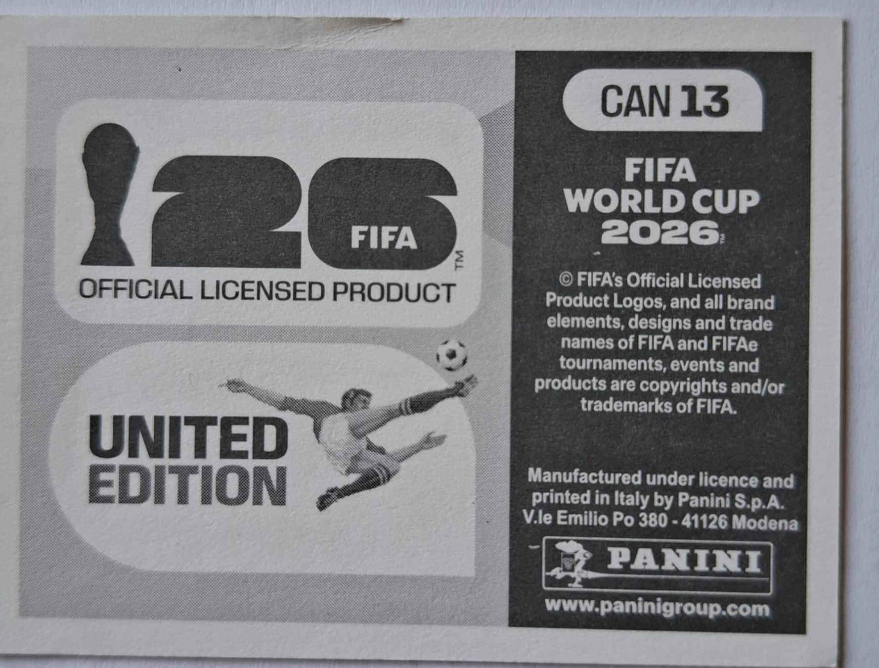 Panini Carte collezionabili: WM 2026 Paninibild Nr. CAN 13 – Nuovo e nell'imballaggio originale da Rotkreuz venduto da keerthdi 1