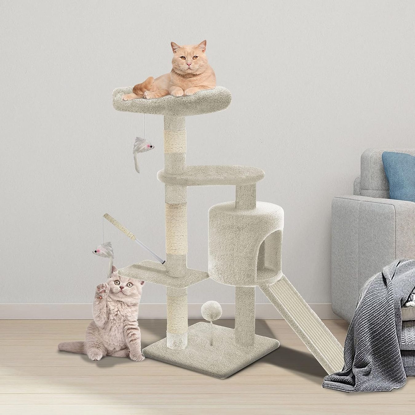 Tiragraffi: Kratzbaum Katzenbaum Stabiler Kletterbaum 115cm – Nuovo e nell'imballaggio originale da Genève venduto da Top-Trend 1